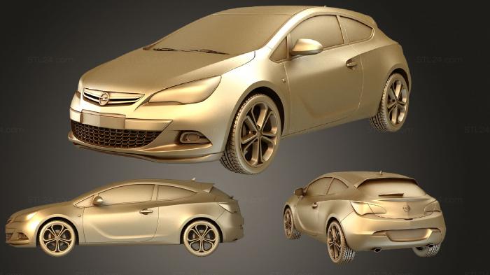 Автомобили и транспорт (Opel Astra GTC 2012, CARS_2881) 3D модель для ЧПУ станка
